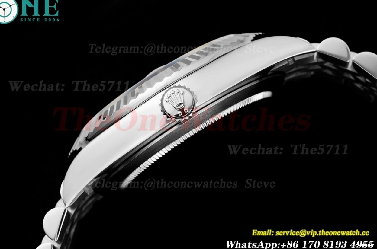 126334 GMF 41mm SS VR3235 Textured Green SS Datejust Dial 0214